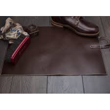 shoe care carpet dark brown leather