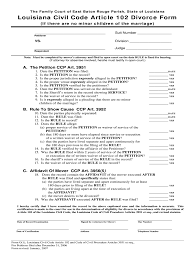 You should draft a divorce settlement agreement that covers child custody, child support, alimony, and the division of marital property and. Do It Yourself Louisiana Divorce Papers Fill Online Printable Fillable Blank Pdffiller