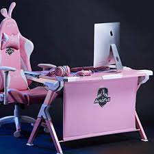 Create a home office with a desk that will suit your work style. Autofull Pink Ergonomic Larger Gaming Desk 48 Inch Cute Computer Desk With Smart Built In Wireless Charging Pad Gamer Tables Pro With 7 Colors Led Lights Rotatable Cup Holder Headphone Hook Pricepulse