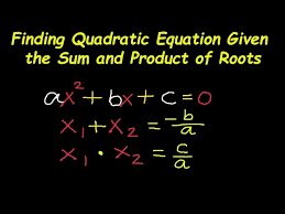Finding Quadratic Equation Given The