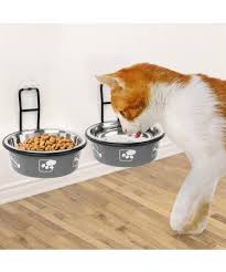 Torlam Elevated Cat Bowls Wall Mounted