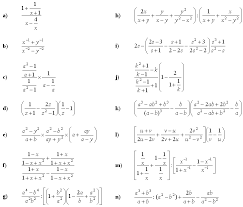 Math Problems Algebraic Fractions