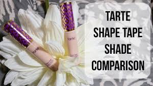 Tarte Shape Tape Colour Comparison Swatches