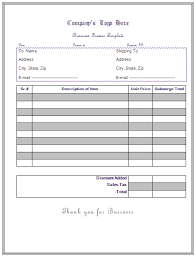 General Invoice Template For Microsoft Word And Excel