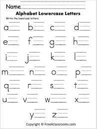 free lowercase letter writing worksheet