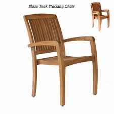 Teak Patio Stacking Dining Chair