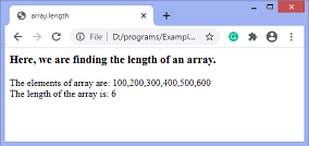 javascript array length property