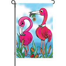 Flamingo Love Garden Flag
