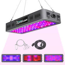Amazon Com Keegrow 600w Led Grow Light Double On Off Switch Full Spectrum Grow Lamp With Daisy Chain Function Hanging Hook For Indoor Hydroponic Plants Vegetative And Flowering Garden Outdoor