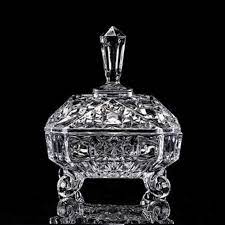 china square glass candy jar with lid