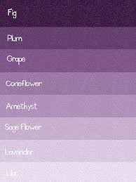 Purple Color Chart Color Palette Paint Inspiration