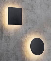 black led exterior wall lights round