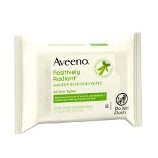 aveeno positively radiant makeup removing wipes cleanse 25 wipes