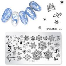 Nail Art Stamping Template Christmas Tree Snowflake Bell Champagne Fireworks Nail Stamping Plates Polish Manicure Nail Art Templates Free Nails And
