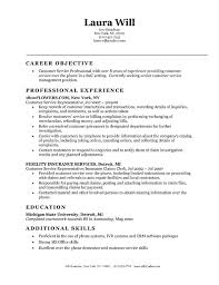 Resume Objective Examples For Customer Resume Objective