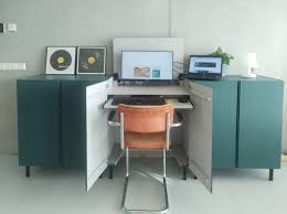 Desk In An Ikea Ivar Cabinet
