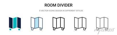 Room Divider Icon In Filled Thin Line