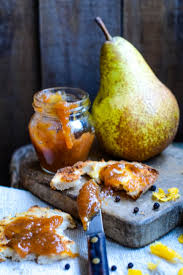 pear jam with pepper and lemon refined