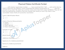 They had a serious reaction to a vaccine in the past. Physical Fitness Certificate How To Get Physical Fitness Certificate Format And Sample A Plus Topper