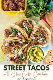 street tacos with slow cooker carnitas