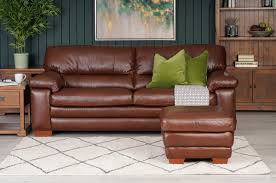 colorado brown leather 3 seater sofa