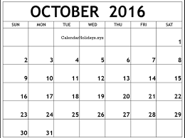 036 Blank Monthly Calendar Template Ideas October Rare 2016