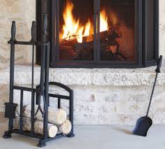 Werkzeug und baumaterial für profis und heimwerker. Classic Fireplace Log Holder Tool Set Pottery Barn