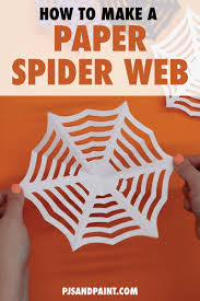 how to make a paper spider web pjs