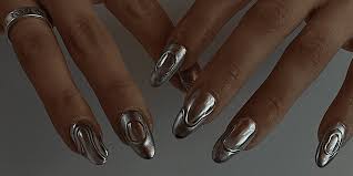 chrome drip nails are the edgy manicure