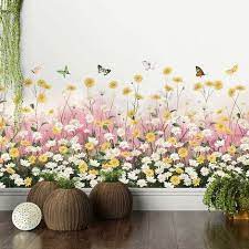 Yellow Daisies Flowers Wall Stickers