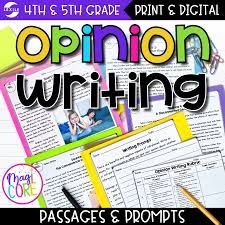 opinion writing pages and prompts