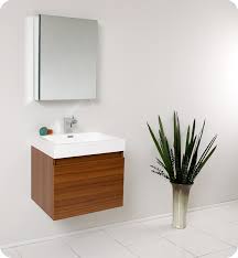 24 teak modern bathroom vanity with