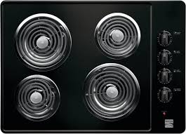 Four coil elements can accommodate cookware up to 8 inches in diameter. Kenmore 41309 30 Electric Coil Cooktop Black