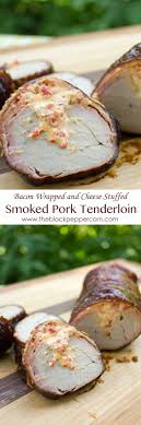 This smoked pork tenderloin recipe is simple to follow and produces outstanding results. Bacon Wrapped Smoked Pork Tenderloin Stuffed With Roasted Red Peppers And Cheese Recipe Smoked Pork Tenderloin Smoked Pork Smoked Food Recipes