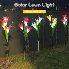 garden stake lights solar flower lights
