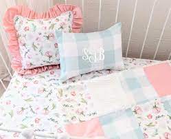 girls farmhouse crib bedding set