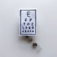 Snellen Eye Chart Nurse Badge Reel Eye Doctor Gift Gift