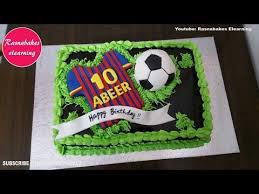 Take a look at these awesome football cake ideas. 21 Fcb Soccer Football Birthday Chocolate Cake Simple Easy Design Ideas Decorating Tutori In 2020 Simple Cake Designs Soccer Birthday Cakes Chocolate Cake Decoration