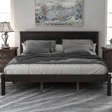 With Headboard Pine Wood Bed Frame