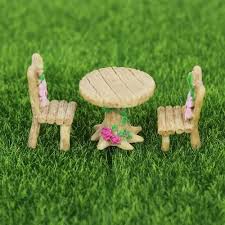 Chairs Plastic Miniature Garden Toys