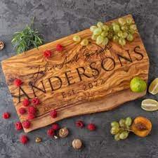 live edge olive wood cutting board