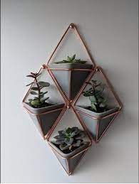 4 geometric planters wall hanging