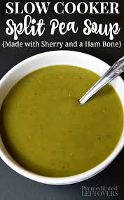 crock pot split pea soup recipe with