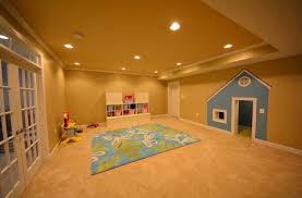 beautiful basement playroom idea for kids