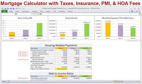 Mortgage Calculator With Taxes Insurance Pmi Hoa Piti Extra Etsy