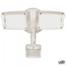 Cooper Lighting Mst18920lw All Pro Led Outdoor Light 180 Degree Motion Activated Twin Flood 5000k White