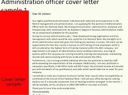 Cover Letter Sample For Administrative Officer