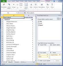 excel create a pivot table using sql