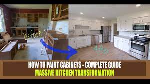 How to paint unfinished cabinets from home depot or lowes - YouTube