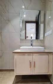 Wall Mounted Cream Wooden Bathroom Vanity